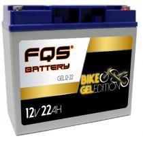 FQS Battery GEL12-22 - Batería moto hermetica gel start-stop 12 V 22AH 210a + D