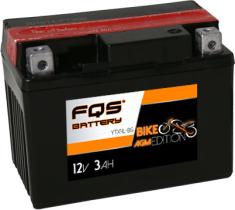 FQS Battery YTX4L-BS - Batería moto agm sin mantenimiento 12 V 3AH 50a + D