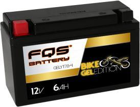 FQS Battery GELYT7B-4 - Batería moto hermetica gel start-stop 12 V 6AH 100a + I