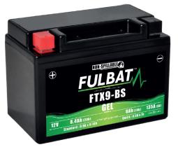 FQS Battery GELBTX9 - Batería moto hermetica gel start-stop 12 V 8 AH 135 EN + I