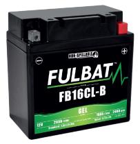 FQS Battery GELBB16CL-B - Batería moto hermetica gel start-stop 12 V 20 AH 240 EN + D