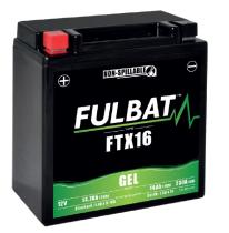 FQS Battery GELBTX16 - Batería moto hermetica gel start-stop 12 V 15 AH 230 EN + I