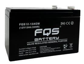 FQS Battery FQS12-12AGM - Batería agm ciclica con valvula vrla 12 V 12 AH + D