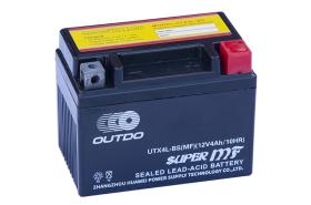 Outdo UTX4LBS - Batería moto agm sin mantenimiento 12 V 4 AH 50 EN + D