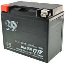 Outdo UTX12BS - Batería moto agm sin mantenimiento 12 V 12 AH 180 EN + I