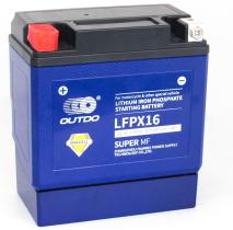 Outdo LFPX16 - Batería moto litio 12,8 V 10AH 230,4 w/h + I