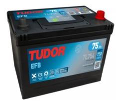 Tudor TL754 - Batería tudor D26 efb 12 V 75 AH 750 EN + D