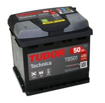 Tudor TB501 - Batería tudor L1 technica 12 V 50 AH 450 EN + I