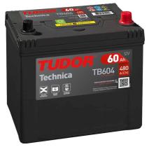 Tudor TB604 - Batería tudor D23 technica 12 V 60 AH 480 EN + D