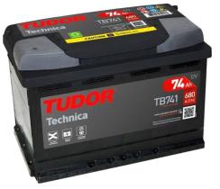 Tudor TB741 - Batería tudor L3 technica 12 V 74 AH 680 EN + I