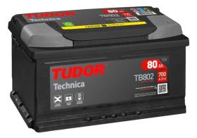 Tudor TB802 - Batería tudor LB4 technica 12 V 80 AH 700 EN + D