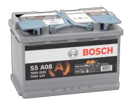 Bosch S5A08 - Batería Bosch L3 agm s5a start-stop 12v 70 ah 760 en + D