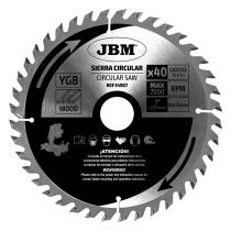 Jbm 14987 - Hoja de sierra circular 40t 185mm para madera para ref. 6002