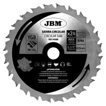 Jbm 14988 - Hoja de sierra circular 24t 165mm para metal para ref. 60007