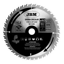 Jbm 14990 - Hoja de sierra circular 40t 185mm para metal para ref. 60022