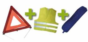 Jbm 53087 - Kit emergencia bolsa azul ribete+triangulo+chaleco