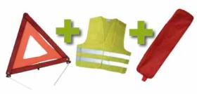 Jbm 53090 - Kit emergencia bolsa roja ribete+triangulo+chaleco