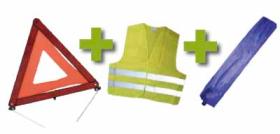 Jbm 53091 - Kit emergencia bolsa mini azul+triangulo+chaleco