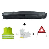 Jbm 53185 - Kit emergencia bolsa pvc+triangulo+chaleco+guantes