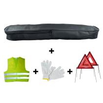 Jbm 53186 - Kit emergencia bolsa pvc+2triangulos+chaleco+guantes