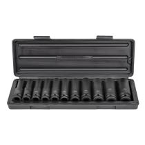 Jbm 53744 - Set de 11 vasos de impacto 12 cantos 1/2" largos