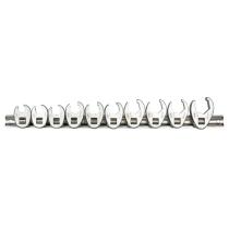 Jbm 54187 - Set de 10 llaves crowfoot de 3/8"